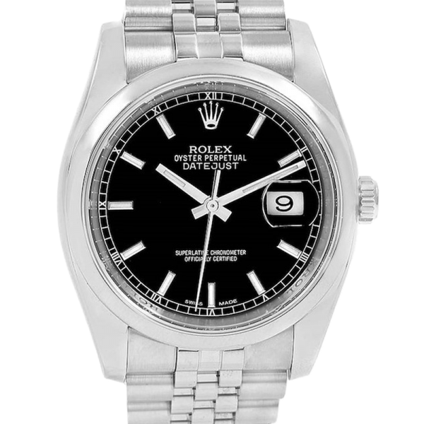 Rolex Datejust 116200BKSJ 36MM Black Dial Silver-tone Case