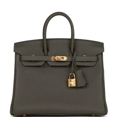 حقيبة Hermès Birkin 25 Vert de Gris توغو إكسسوارات معدنية ذهبية
