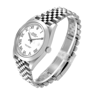 ساعة رولكس Datejust m126300-0016 41MM مينا باللون الأبيض بعلبة فضية