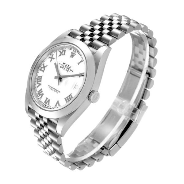 ساعة رولكس Datejust m126300-0016 41MM مينا باللون الأبيض بعلبة فضية