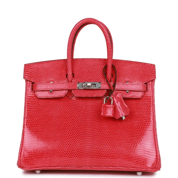 Hermès Birkin 25 Rose Extreme Lizard Palladium Hardware