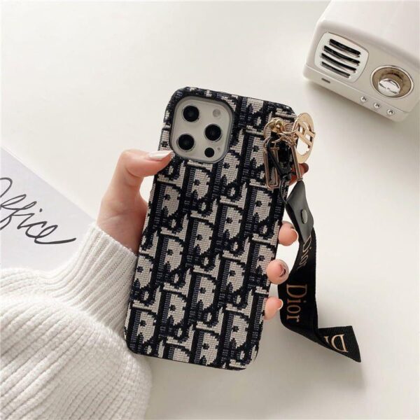 Chic CD Lady iPhone Case with Designer Keychain