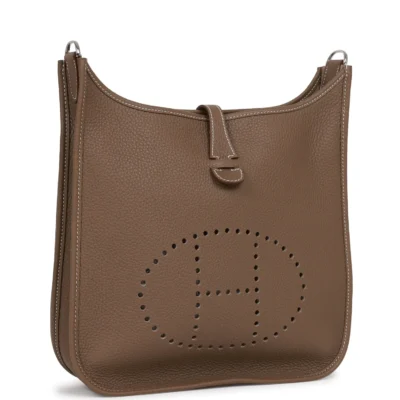 Hermès Evelyne III PM Etoupe Clemence Palladium Hardware