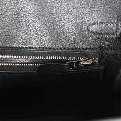 Hermès Birkin 25 Black Ostrich Palladium Hardware