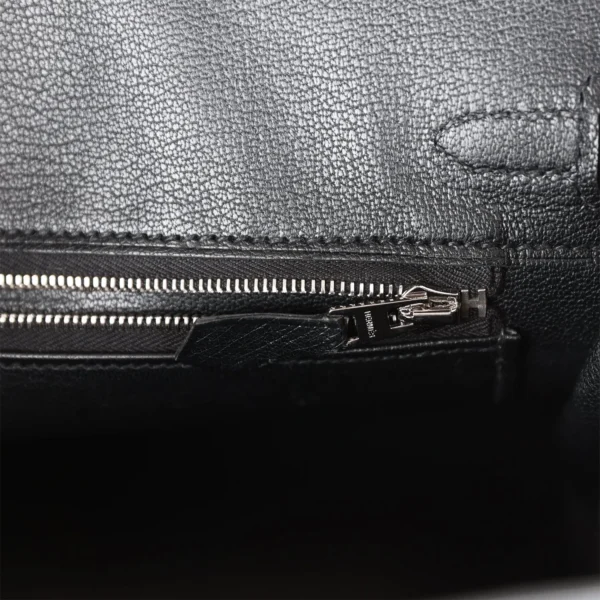 Hermès Birkin 25 Black Ostrich Palladium Hardware