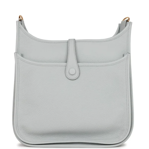 Hermès Evelyne III PM Bleu Pale Clemence Gold Hardware