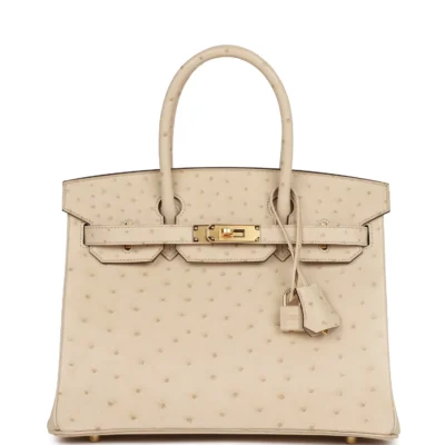 Hermès Birkin 30 Parchemin Ostrich Gold Hardware