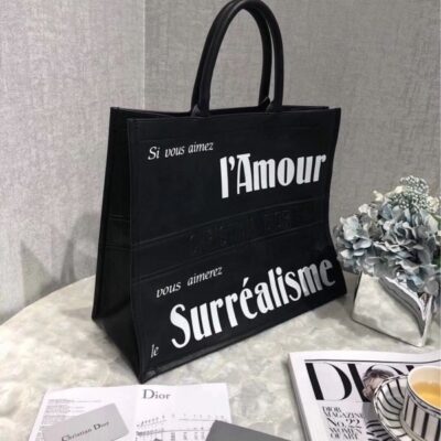 6059374b11d62179a6b0d94a68239dd7 Dior Book Tote Bag Surrealism Printed Calfskin