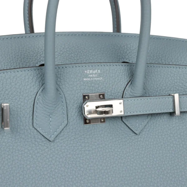 Hermès Birkin 25 Bleu Lin Verso Togo Palladium Hardware