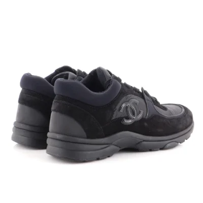 6150eb3b4746a288c30aec11faae2a70 Chanel Women's CC Low-Top Sneakers Suede with Leather and Nylon