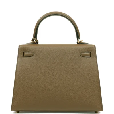 爱马仕 Kelly Sellier 25 Vert Olive Epsom 皮革 金色五金 包