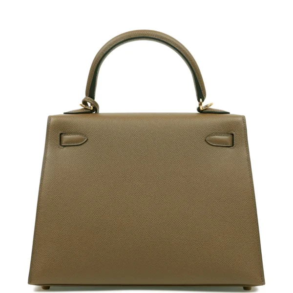 爱马仕 Kelly Sellier 25 Vert Olive Epsom 皮革 金色五金 包