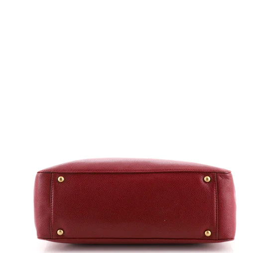Vintage Timeless Convertible Tote Caviar Medium