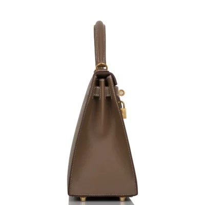 Hermès Kelly Sellier 28 Etoupe Epsom Gold Hardware