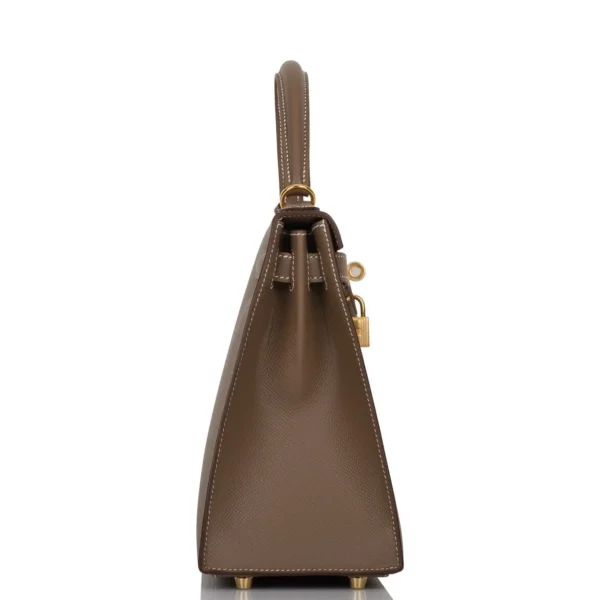 Hermès Kelly Sellier 28 Etoupe Epsom Gold Hardware