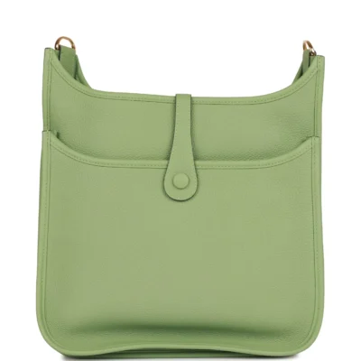 6239f9d01000929be3549b6be4d239cd Hermès Evelyne III PM Vert Criquet Clemence Gold Hardware