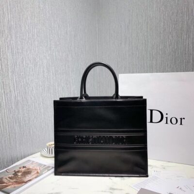 623dc301379c5db4b9c72275c4636c34 Dior Book Tote Bag In Black Smooth Calfskin
