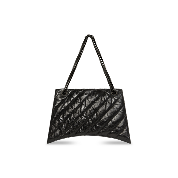 WOMEN'S CRUSH LARGE CHAIN BAG QUILTED IN BLACK