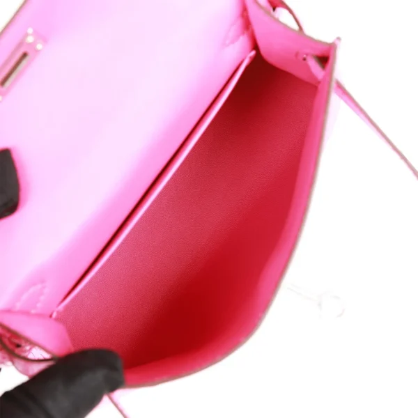 Hermès Kelly Sellier 20 Rose Shocking Matte Alligator Palladium Hardware