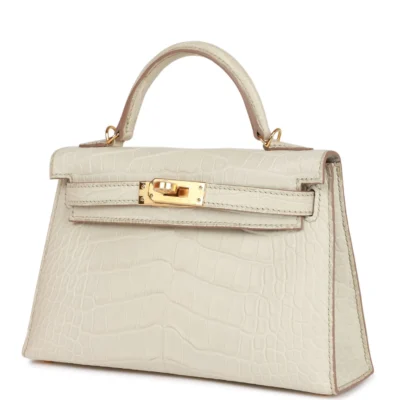 62f01e390df1558ba550ace2f15c4ae2 Hermès Kelly Sellier 20cm Beton Matte Alligator Gold Hardware