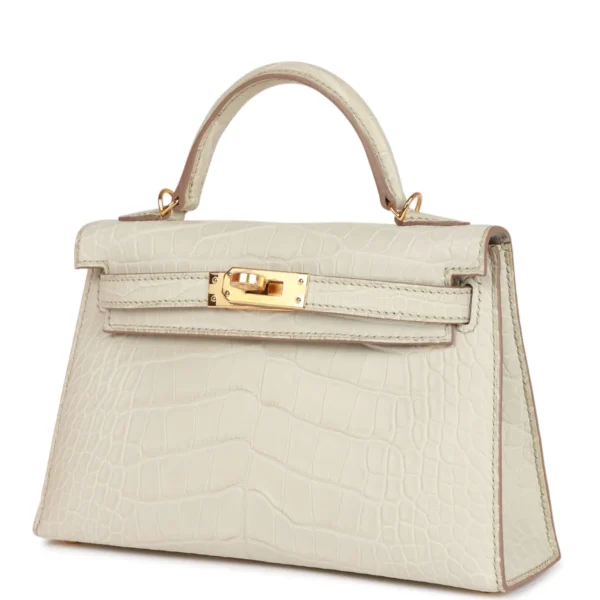 62f01e390df1558ba550ace2f15c4ae2 Hermès Kelly Sellier 20cm Beton Matte Alligator Gold Hardware