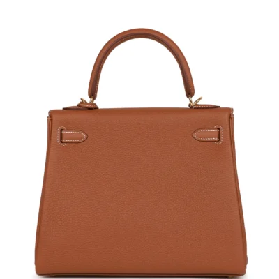 Hermès Kelly Retourne 25 Gold Togo Gold Hardware