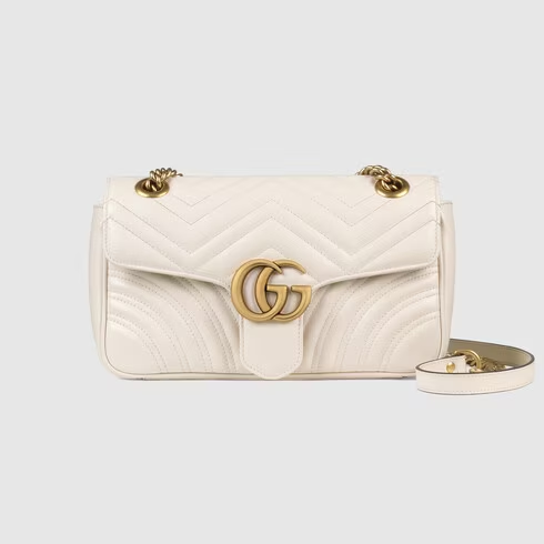 GG Marmont small shoulder bag White