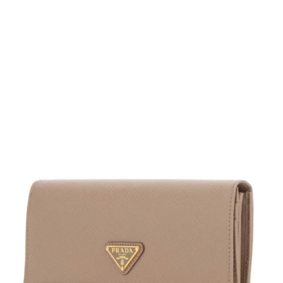 Prada Prada Logo Plaque Fold Continental Wallet