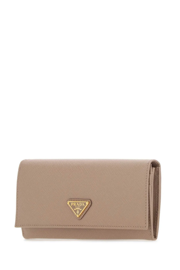 Prada Prada Logo Plaque Fold Continental Wallet