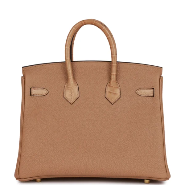 Hermès Birkin 25 Chai Matte Alligator and Togo Touch Permabrass Hardware