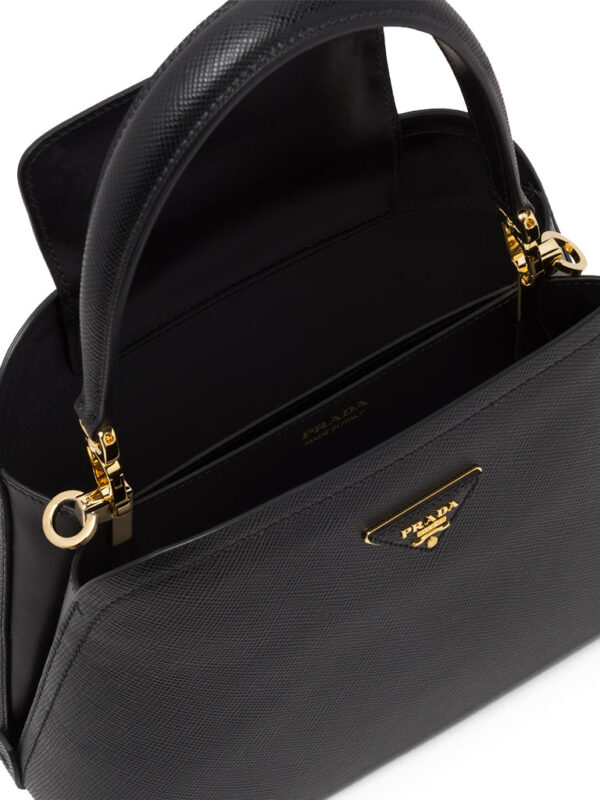 Prada Medium Saffiano Leather Prada Matinée Bag in Black