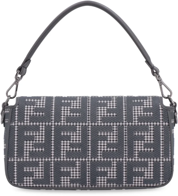 Fendi Baguette FF Embroidered Shoulder Bag