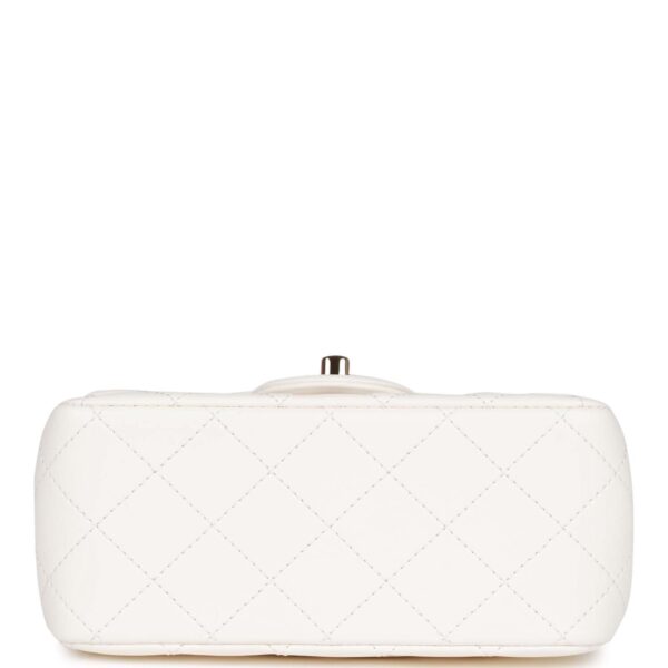 6660a22e8511d75f82fb14826b0ed770 Chanel Pearl Crush Mini Square Flap Bag White Lambskin Light Gold Hardware
