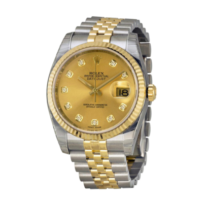 66666c42fcbe1b3b51acab05cc5d98b8 Rolex Datejust 116233-CDJ 36MM Champagne Dial Silver-tone Case