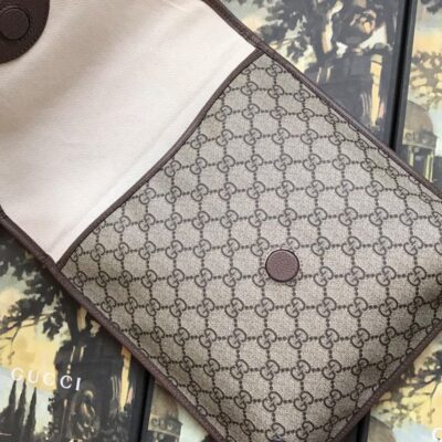古驰 Neo 复古 GG 598604 深色 咖啡色 中号邮差包