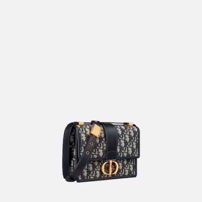 SMALL 30 MONTAIGNE BAG Blue Dior Oblique Jacquard