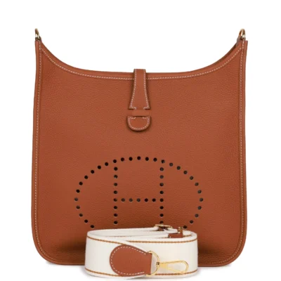 671f14eae6ee3ad07b03c0abbbd1a900 Hermès Evelyne III PM Gold Clemence Gold Hardware
