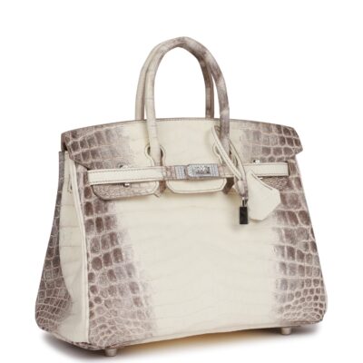Hermès Birkin 25 Himalaya Niloticus Crocodile Palladium Hardware