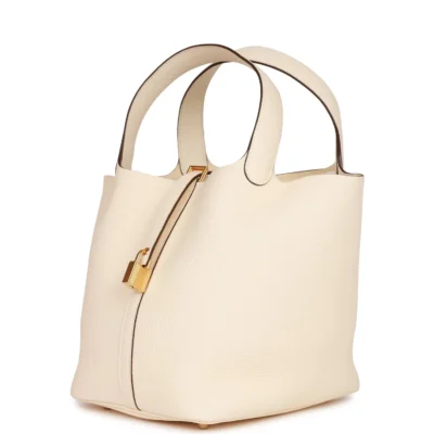 حقيبة Hermès Picotin Lock 22 Nata كليمنس إكسسوارات معدنية ذهبية