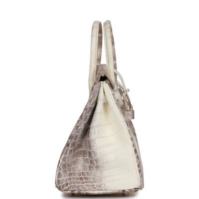 Hermès Birkin 25 Himalaya Niloticus Crocodile Palladium Hardware