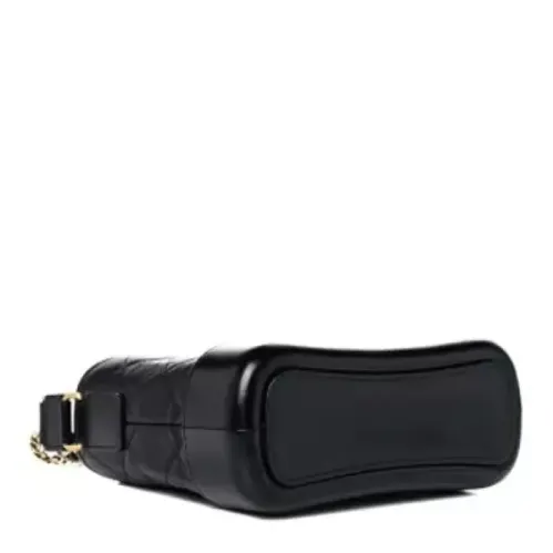 688ceaa0f3d4ecbd885301cf1701a479 CHANEL Aged Calfskin Quilted Small Gabrielle Hobo Black