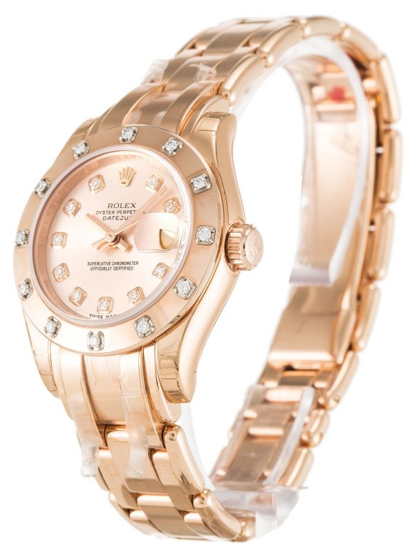 6924bc7ce08412ff79a647bb6df5cc28 ساعة نسائية رولكس Pearlmaster 80315 29 MM
