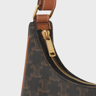 AVA BAG IN TRIOMPHE CANVAS AND CALFSKIN TAN