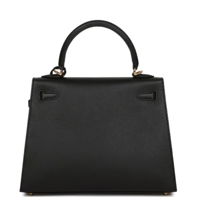 6958fa270eac9693fc0b219e713728d4 Hermès Kelly Sellier 25 Black Epsom Gold Hardware