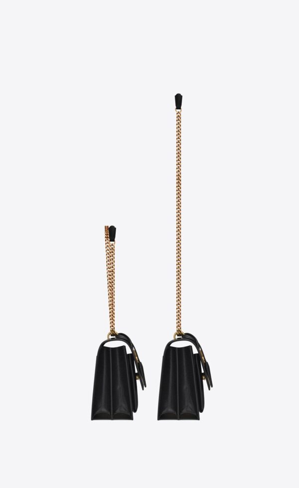 YSL Sunset Medium Chain Bag In Coated Bark Leather
