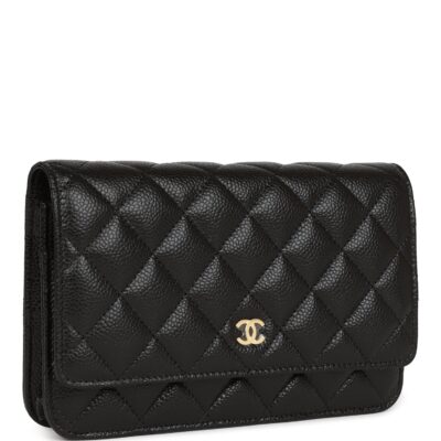 Chanel Wallet on Chain WOC Black Caviar Gold Hardware