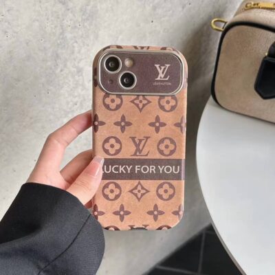 Premium LV Microfiber Leather iPhone Case