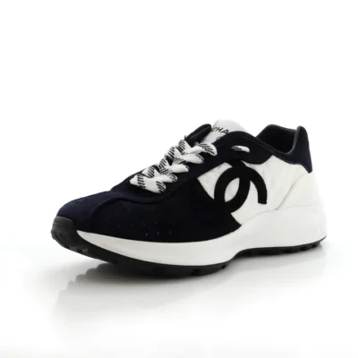 Chanel Women's CC Low-Top Sneakers Suede and Fabric