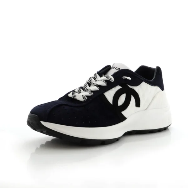 Chanel Women's CC Low-Top Sneakers Suede and Fabric