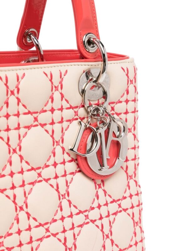 Christian Dior Cannage logo lettering tote